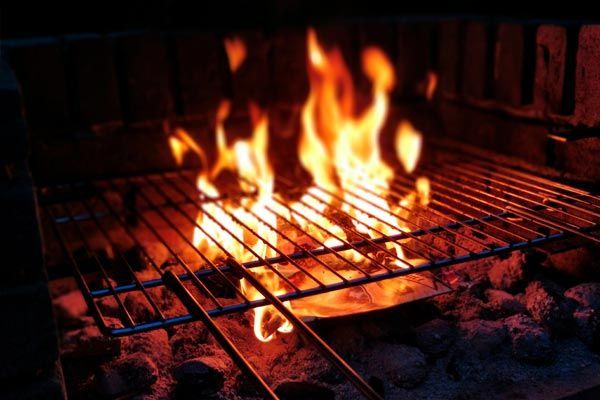 Fuego barbacoa perfecta